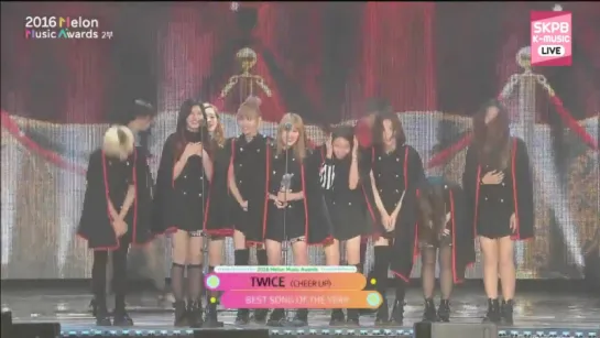 161119 TWICE speech on winning Song of the Year for CHEER UP