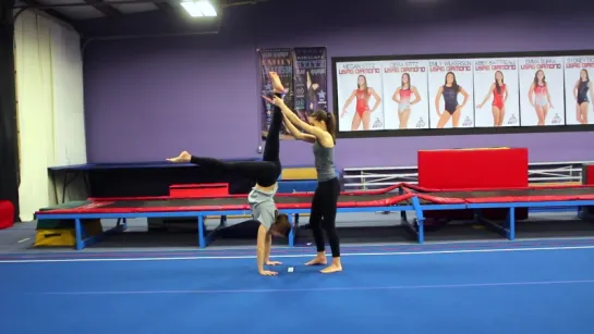 ALL NEW 2 PERSON ACRO STUNTS!