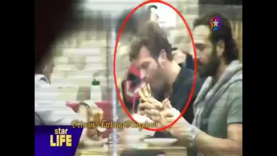 Kıvanç Tatlıtuğ  Berk Erçer in a restaurant Etiler(star life ) 18 .10. 2015