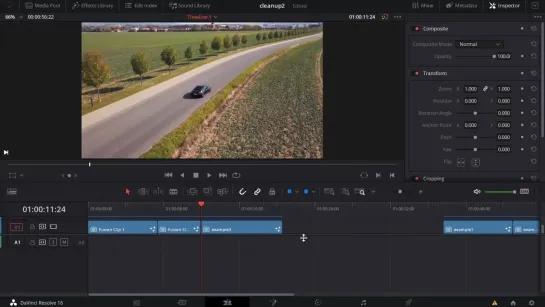 Удаление объектов в Davinci Resolve - Клинап и Planar Tracker