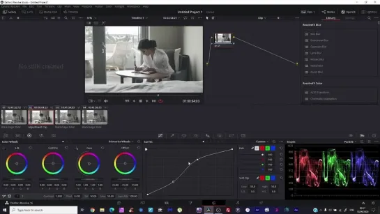 Как покрасить несколько клипов одновреммено в Давинчи (Advaced Clip in Davinci Resolve)