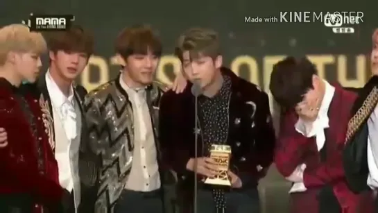 02.12.2016г. BTS Best Artist Award MAMA озвучка от Rin