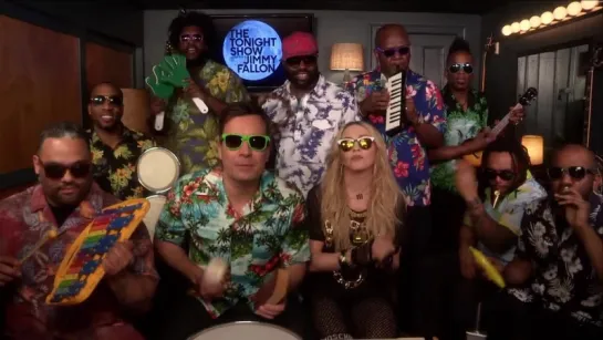 Jimmy Fallon, Madonna & The Roots Sing Holiday (w_ Classroom Instruments)