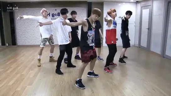 24.08.2014 г. Танцевальная практика Bangtan Boys BTS «Danger» в зеркальном режиме