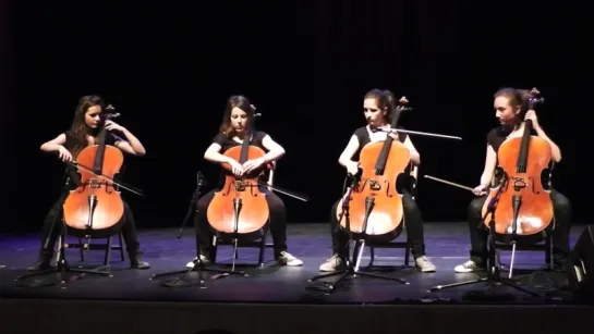 Cello Quartet of the Conservatory at Sabinanigo (Spain, Aragon) - 'Smooth Criminal' by Michael Jackson