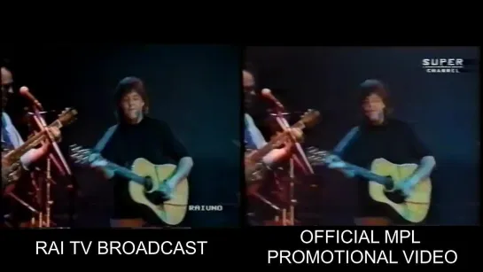 Paul McCartney - San Francisco Bay Blues (RAI TV Broadcast / Official Music Video Comparison)