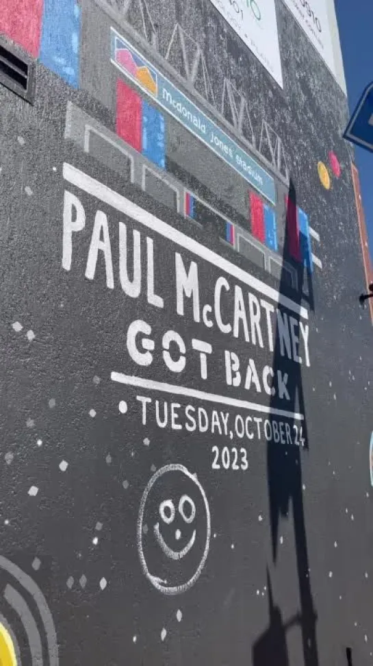 Sir Paul McCartney signing our office building 😍