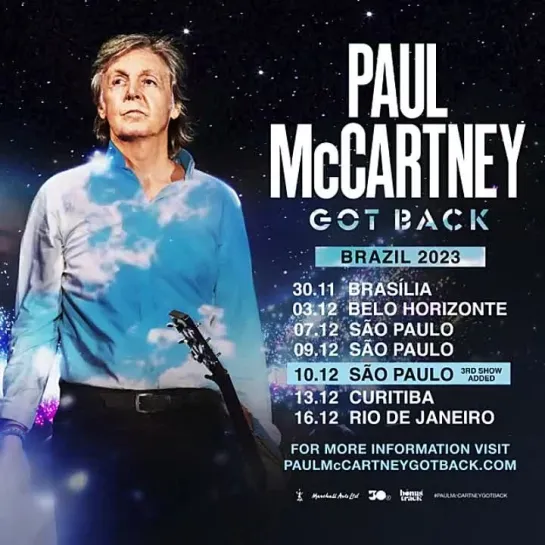 NEW SHOW ALERT: Paul has added a third show in São Paulo