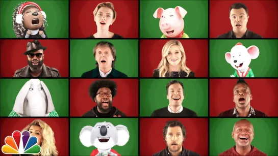 Jimmy Fallon, Paul McCartney and 'Sing' Cast Perform 'Wonderful Christmastime' (A Cappella)