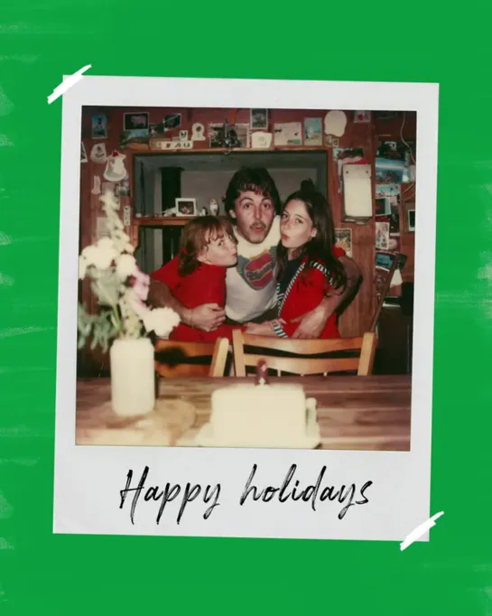 Happy holidays from Mary and Stella McCartney