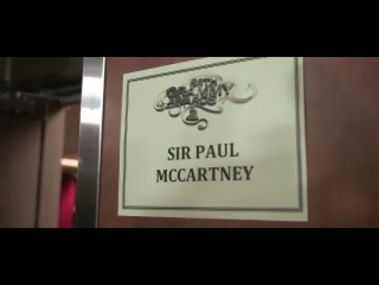 Paul McCartney backstage at the 2014 GRAMMYs