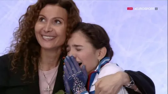 Evgenia MEDVEDEVA|Евгения Медведева - Ожидание оценок в Kiss & Cry, Чемпионат Европы 2016