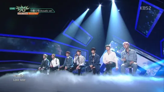 [VK][170512] MONSTA X - 'Beautiful' (Acoustic ver.) @ Music Bank