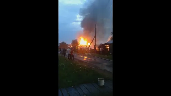 31.07.2022 пожар в деревне Золотарево Глазовского района Удмуртии.