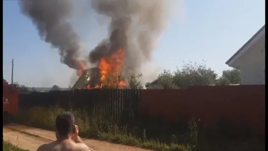 10.07.2022 Пожар в д. Курегово, Завьяловский район.