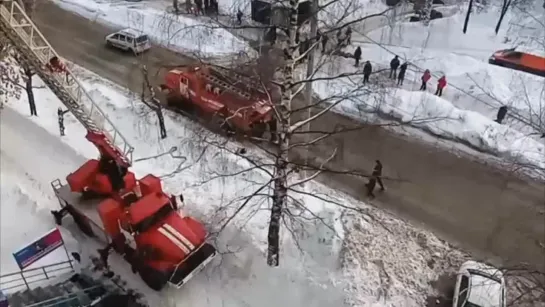 14.02.2022 пожар многоэтажка на ул. Сабурова в Ижевске загорелась второй раз за 3 месяца