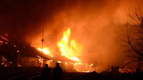 13.04.2016 Балезино. Пожар в заготзерно (Удмуртия)