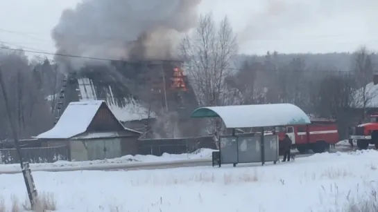 Пожар на ул. Выставочная (31.12.2015 Удмуртия)