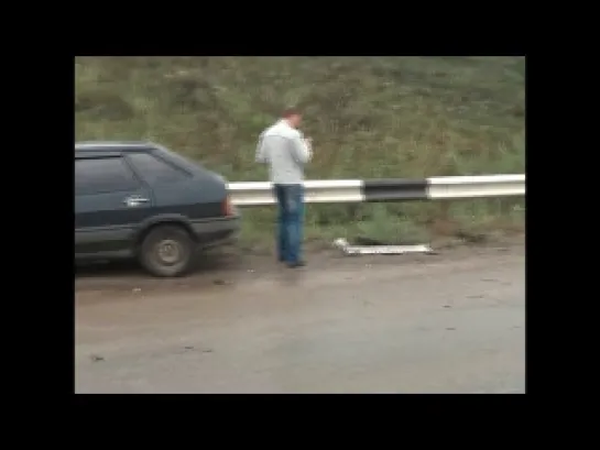 Последствия ДТП на 2 километре объездной автодороги г. Воткинск (29.08.2014)