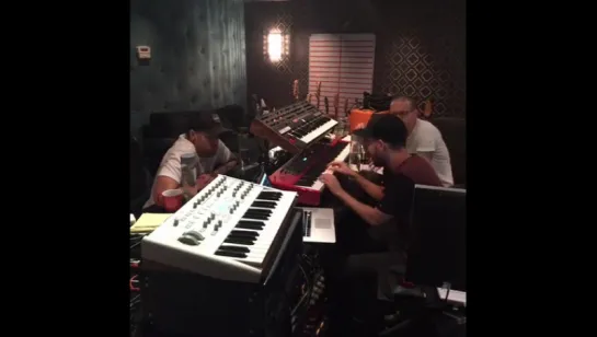 Linkin Park Hanging in the studio.