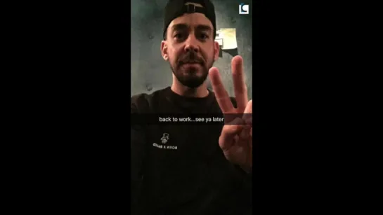 MikeShinodaLive snapchat - in studio [LPCoalition]