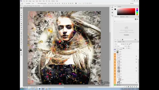 Photoshop CC Обзор - Экшен Collage Art
