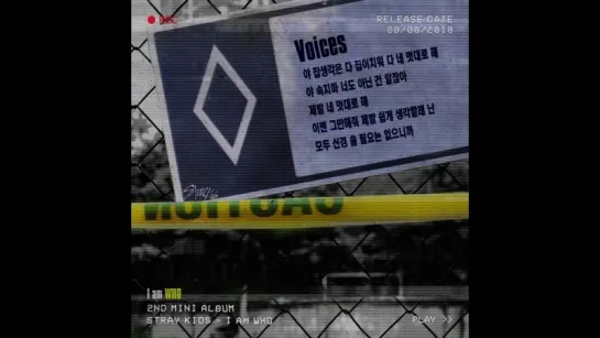 [180801] Stray Kids » inst. lyric card 3 "VOICES"