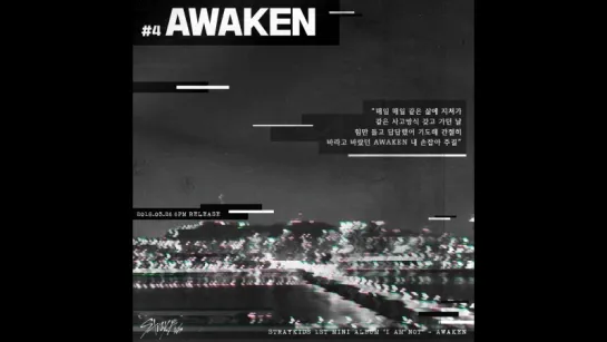 Stray Kids - "Awaken"  INST. Lyric Card 4  "I am NOT" 1st mini-album