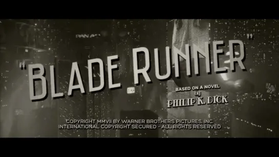 Blade Runner Trailer - Classic Noir