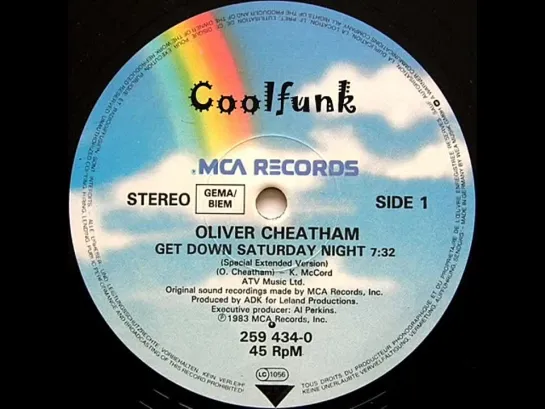 Oliver Cheatham - Get Down Saturday Night (12  Special Extended 1983)