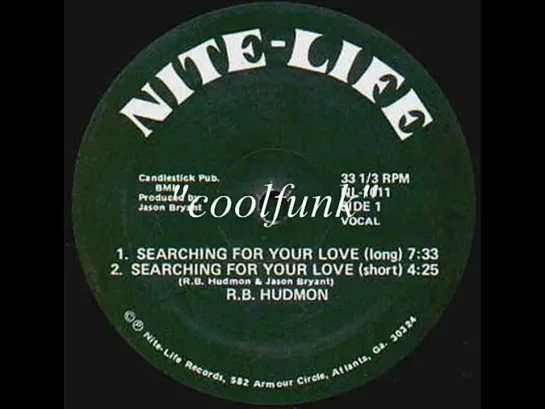 R.B. Hudmon - Searching For Your Love (12  Extended 1983)