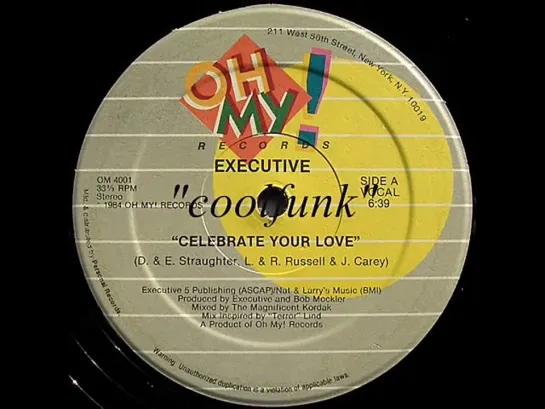 Executive - Celebrate Your Love (12  Funk 1984)