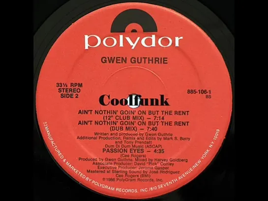 Gwen Guthrie - Aint Nothin Goin On But The Rent (12  Club Mix 1986)