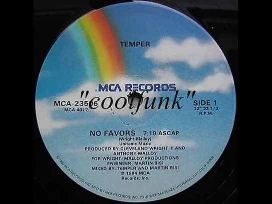 Temper - No Favors (12  Electro-Boogie 1984)