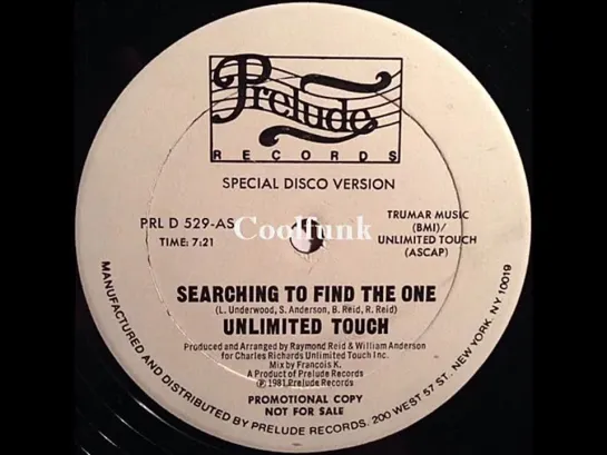 Unlimited Touch - Searching To Find The One (12  Funk 1981)