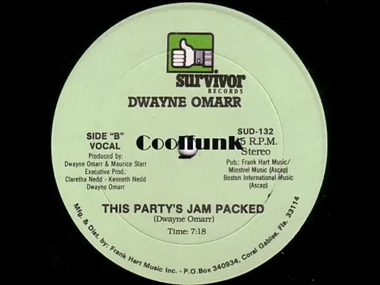 Dwayne Omarr - This Partys Jam Packed (12  Electro-Funk 1982)