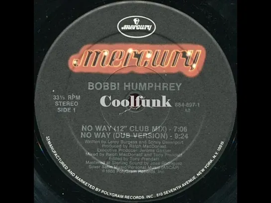 Bobbi Humphrey - No Way (12  Club Mix 1986)