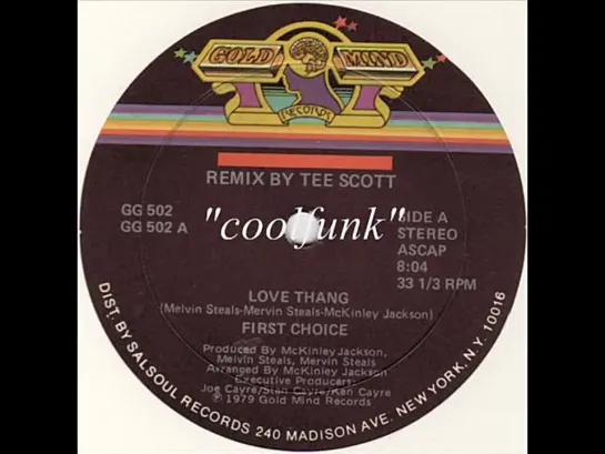 First Choice - Love Thang (12  Tee Scott Remix 1979)