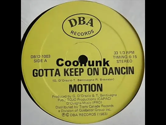 Motion - Gotta Keep On Dancin (12  Italo-Funk 1983)