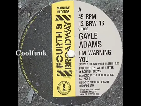 Gayle Adams - Im Warning You (12 Inch 1984)