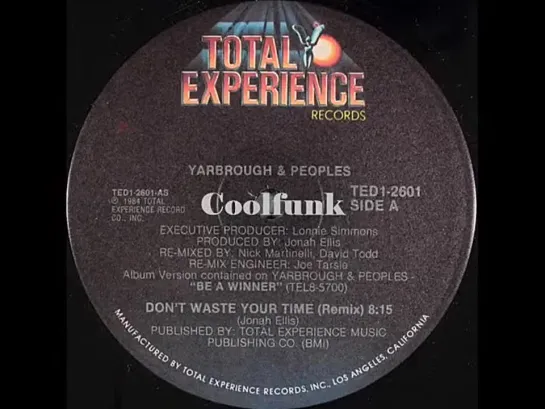 Yarbrough  Peoples - Dont Waste Your Time (12  Remix 1984)