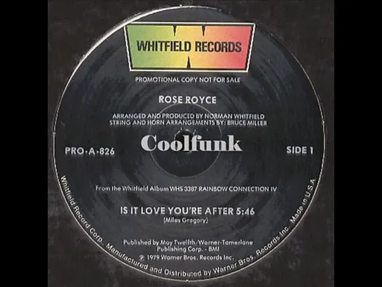 Rose Royce - Is It Love Youre After (12  Disco 1979)