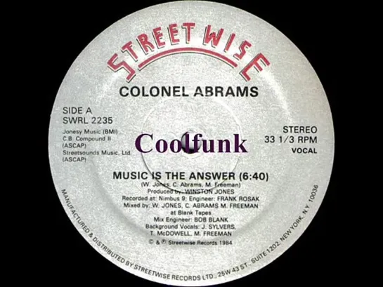 Colonel Abrams - Music Is The Answer (12 Inch 1984)