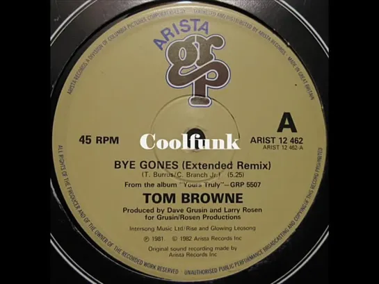 Tom Browne - Bye Gones (12  Extended Remix 1982)