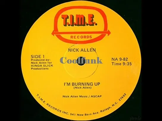 Nick Allen - Im Burning Up (12 Inch 1982)