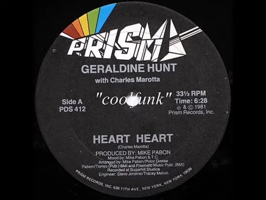 Geraldine Hunt  Charles Marotta - Heart Heart (12 Inch 1981)