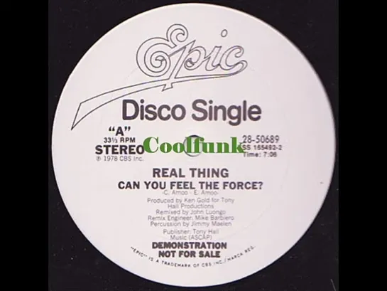 The Real Thing - Can You Feel The Force  (12  John Luongo Disco Remix 1978)