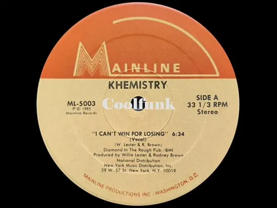 Khemistry - I Cant Win For Losing (12 Inch 1985)