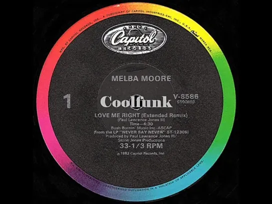 Melba Moore -  Love Me Right (12  Extended Remix 1983)