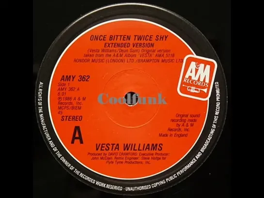 Vesta Williams - Once Bitten Twice Shy (12  Extended Version 1986)